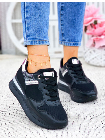 Buty Sportowe Na Platformie Sneakersy Prinss Black