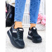Buty Sportowe Na Platformie Sneakersy Prinss Black