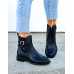 Klasyczne Skórzane Botki z Wyższą Cholewką Ocieplane Vicky