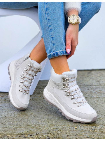 Sportowe Buty Zimowe Trapery Ocieplane Lee Cooper Beige