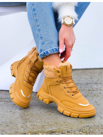 Sportowe Zimowe Botki Damskie Śniegowce Terex Camel