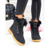 Trapery Buty Zimowe Ocieplane z Puszkiem Czarne