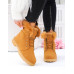 Trapery Buty Zimowe Ocieplane z Puszkiem Camel