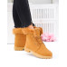 Trapery Buty Zimowe Ocieplane z Puszkiem Camel