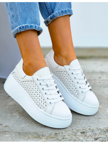 Premium  Ażurowe Trampki Na Wysokiej Podeszwie Ze Skóry Asos