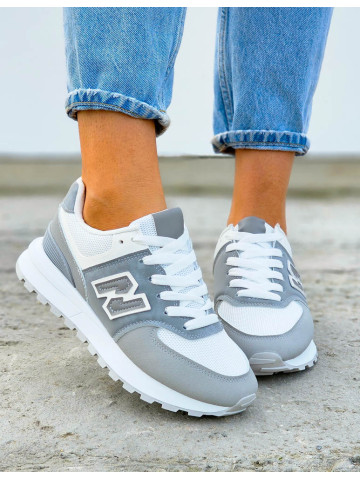 Biało-Szare Buty Sportowe Damskie New Blanced