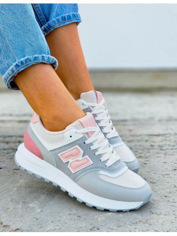 Biało-Różowe Buty Sportowe Damskie New Blanced