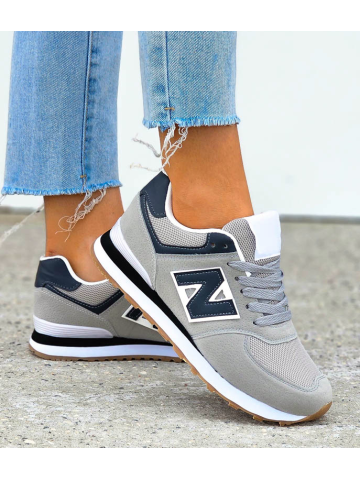 Szare Buty Sportowe Damskie New Lances