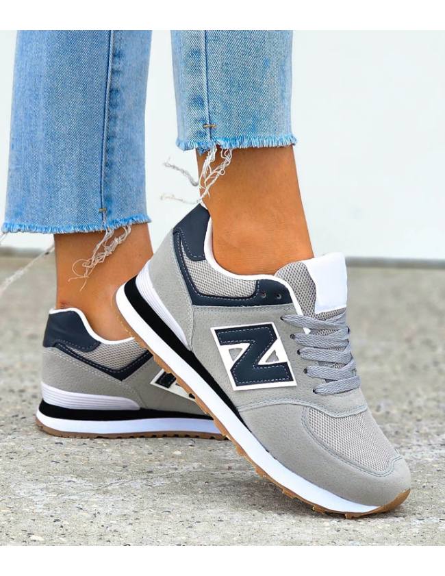 Szare Buty Sportowe Damskie New Lances