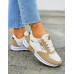 Beżowe Buty Sportowe Sneakersy Compre