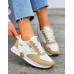 Beżowe Buty Sportowe Sneakersy Compre