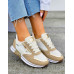 Beżowe Buty Sportowe Sneakersy Compre
