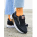 Czarne Buty Sportowe Sneakersy Compre