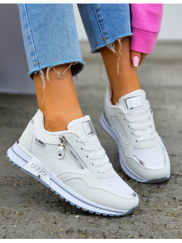 Białe Buty Sportowe Sneakersy Compre