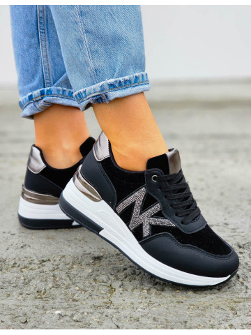 Czarne Buty Sportowe Sneakersy Michell Cores