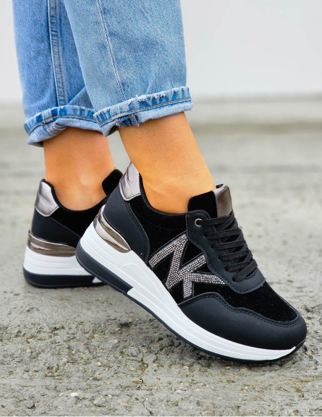 Czarne Buty Sportowe Sneakersy Michell Cores