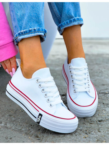 Białe Trampki Na Platformie Bokai