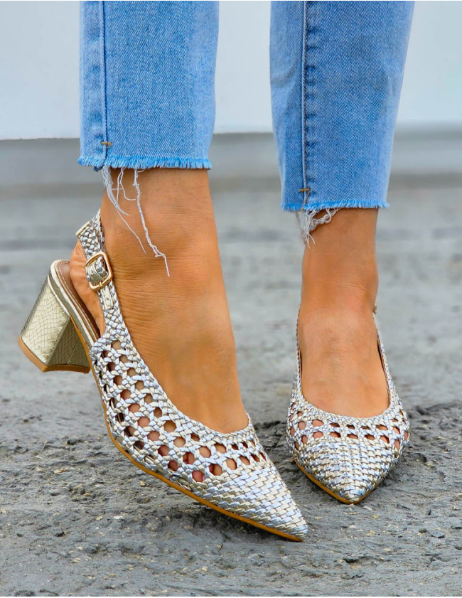 Efektowne Sandały Damskie Na Słupku z Spiczastym Noskiem Anabell