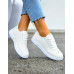Białe Buty Sportowe Trampki Tenisówki Ze Skóry MyFit