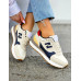Beżowo-Granatowe Buty Sportowe Damskie New Blanced NN
