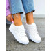 Białe Buty Sportowe Damskie Na Koturnie Ness