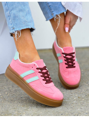 Różowe Buty Sportowe Na Grubej Podeszwie Adi Sambee