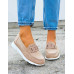 Sportowe Lekkie Mokasyny Półbuty Beżowe Miss