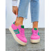 Różowe Buty Sportowe Na Grubej Podeszwie Adi Sambies