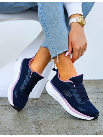 Lekkie Granatowe Buty Sportowe Damskie Skachars