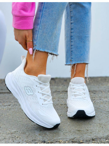 Lekkie Białe Buty Sportowe Damskie Skachars