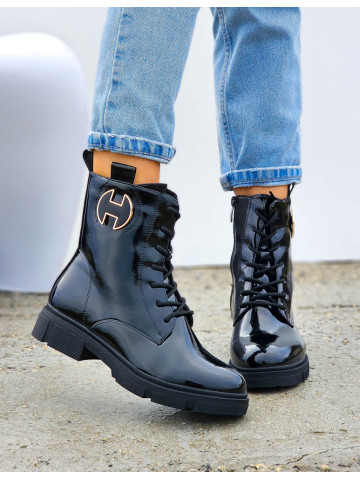 Botki Damskie Buty Zimowe Ocieplane Oficerki Michell