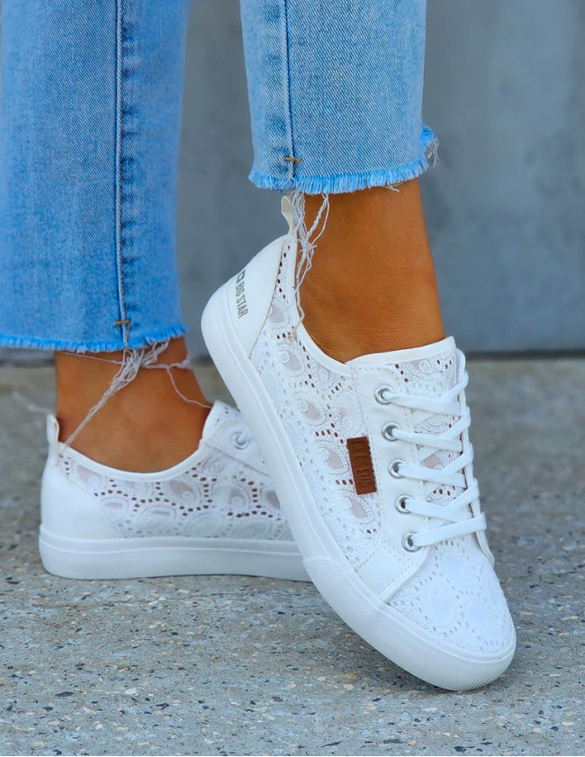 Białe Koronkowe Trampki Tenisówki Buty Sportowe Big Star 925