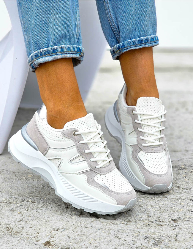 Białe Sneakersy Na Platformie New Blances