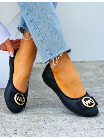 Klasyczne Balerinki Na Płaskiej Podeszwie Korse Czarne