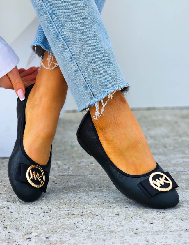 Klasyczne Balerinki Na Płaskiej Podeszwie Korse Czarne