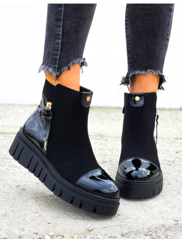 Botki Workery Na Platformie z Suwakiem Giovanne