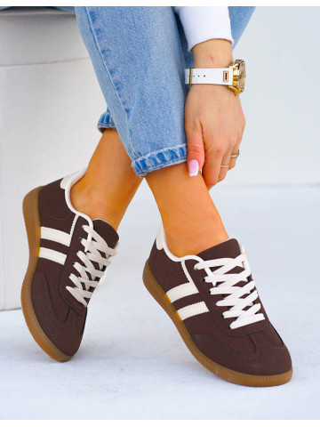 Czekoladowe Buty Sportowe Sneakersy SamBay