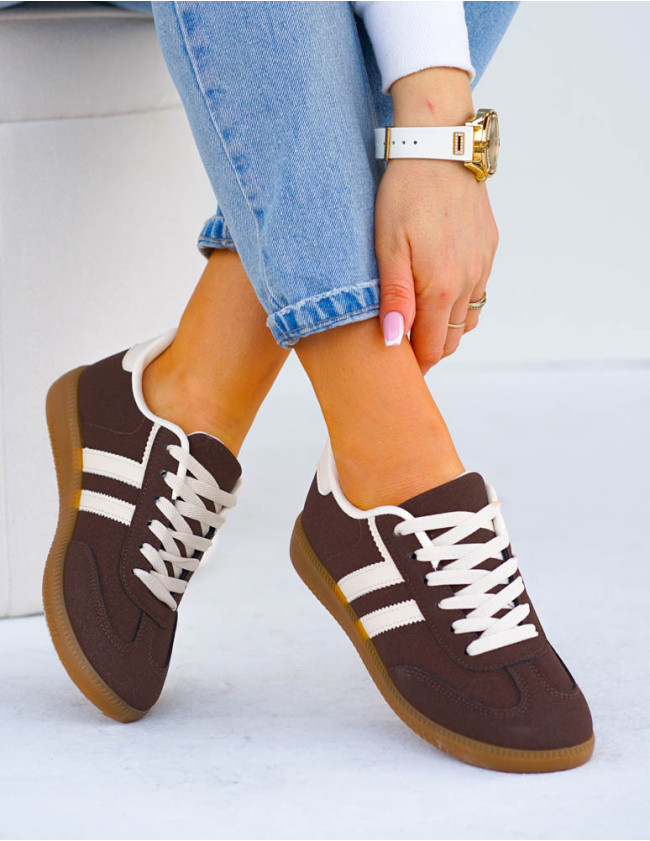 Czekoladowe Buty Sportowe Sneakersy SamBay