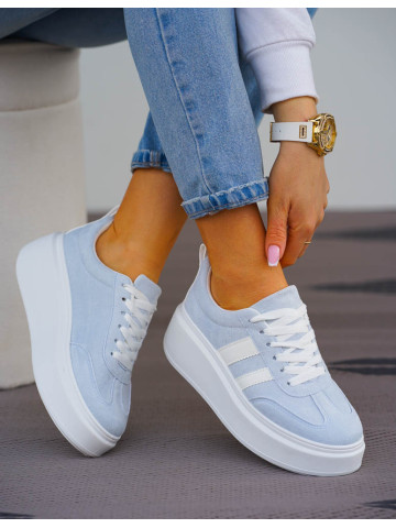 Niebieskie Buty Sportowe Na Grubej Podeszwie Campes