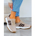 Premium Eleganckie Skórzane Sportowe Półbuty Trampki Cappuccino