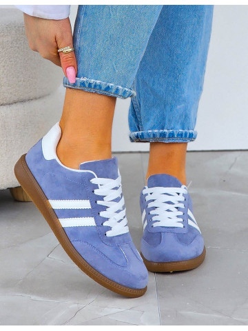 Niebieskie Buty Sportowe Sneakersy Comfort