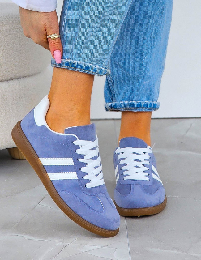 Niebieskie Buty Sportowe Sneakersy Comfort