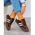 Czekoladowe Buty Sportowe Sneakersy Comfort
