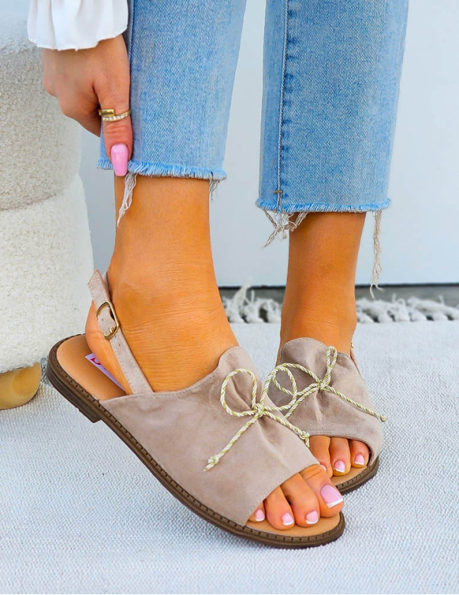 Wygodne Sandały Damskie Leticia Comfort Beżowe