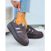 Premium Skórzane Sportowe Półbuty Trampki Grey Alissia
