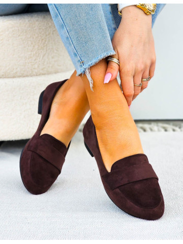 Klasyczne Czekoladowe Zamszowe Mokasyny Infinito