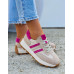 Skóra Naturalna Trampki Sneakersy Buty Sportowe Empire Rose