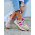 Skóra Naturalna Trampki Sneakersy Buty Sportowe Empire Rose