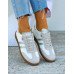 Białe Buty Sportowe Sneakersy SamBay Silver