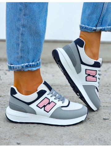 Biało-Różowe Buty Sportowe Damskie New Blances She